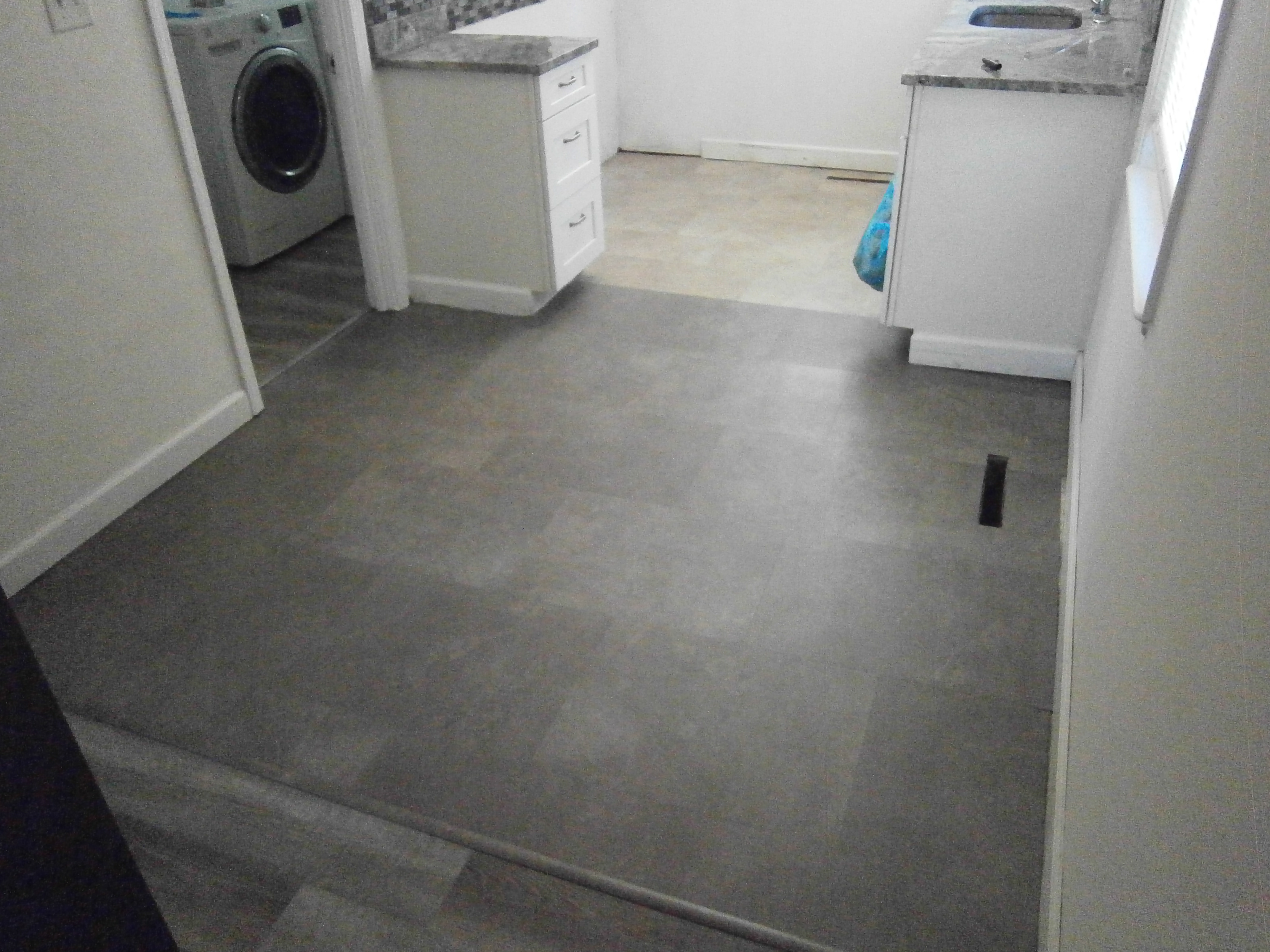 Kitchen with LVT flooring